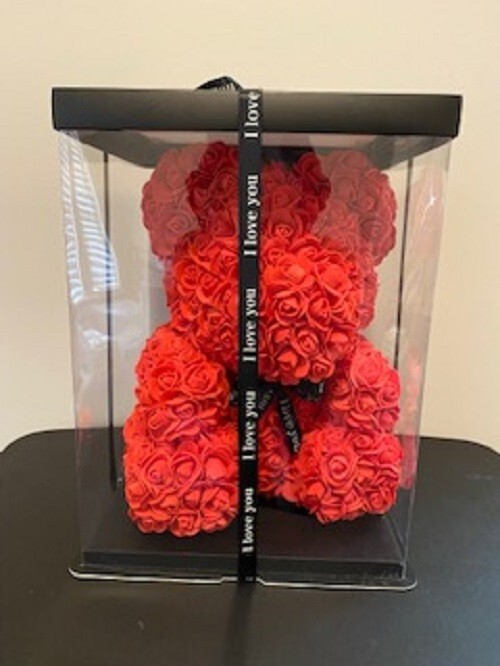 15 inch Rose Flower Teddy Bear for Birthday, Valentine, Mother’s Day