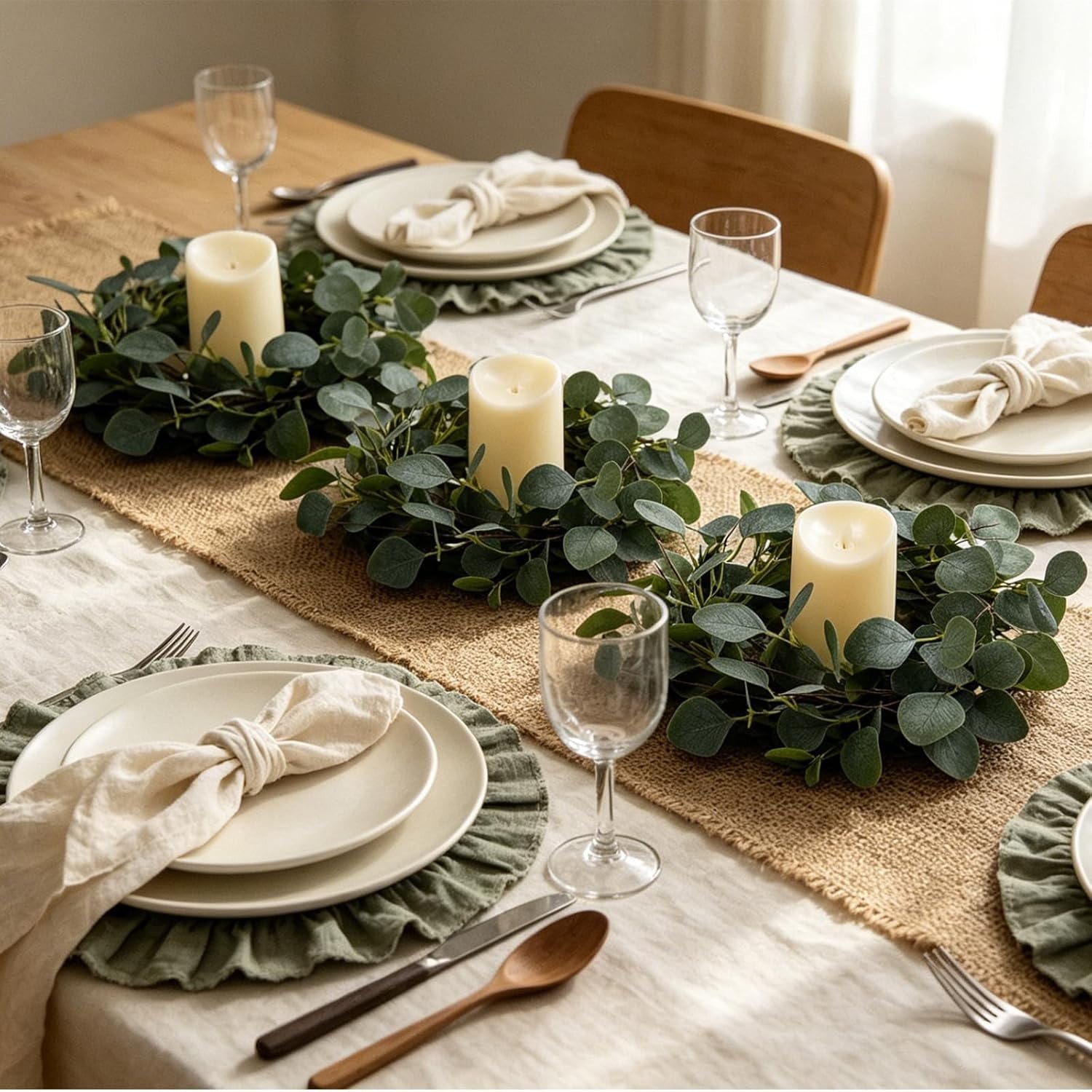 Elegant 15-Inch Eucalyptus Wreath – Perfect Gift for Home Décor Enthusiasts