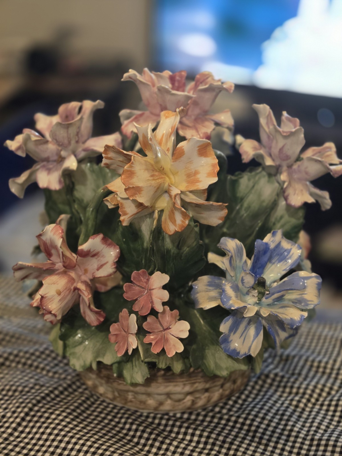 Capidamonte Italian Hand Painted Ceramic Flowers