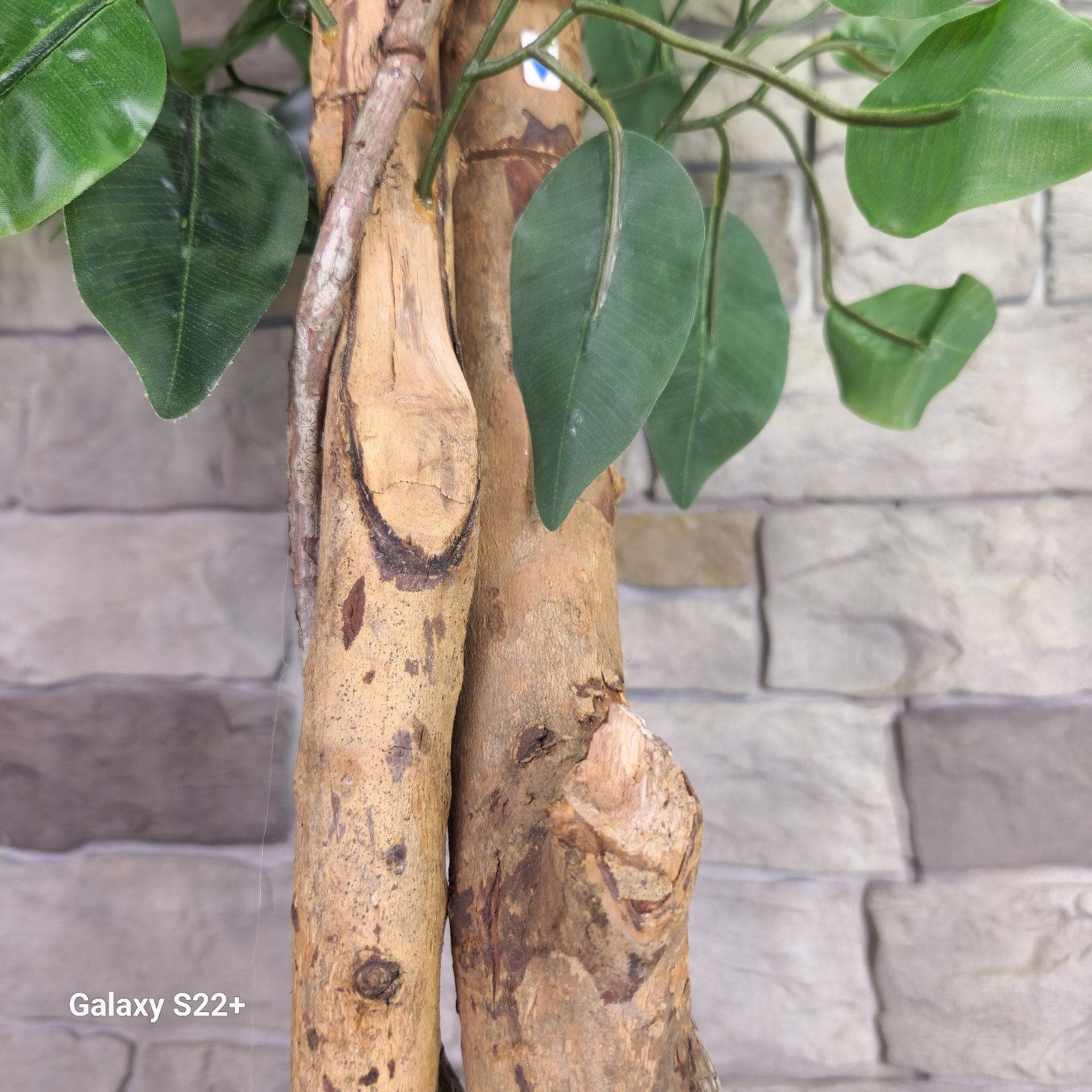 4ft Artificial Ficus Tree Indoor Home Office Decor Natural Wood Silk Leaves Moss