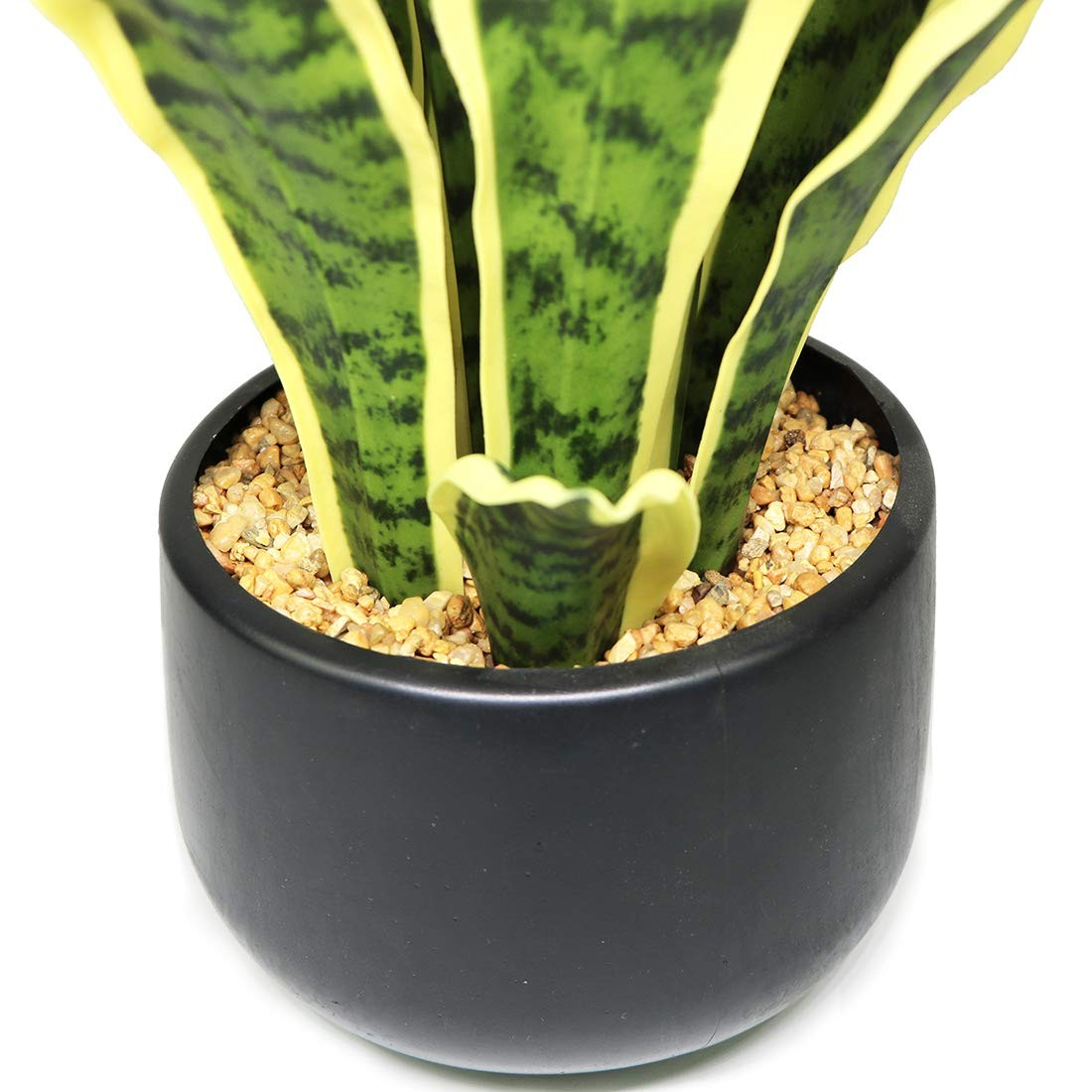 Artificial Snake Plant 22.5″ Faux Agave Fake Sansevieria Artificial Potted Pl…