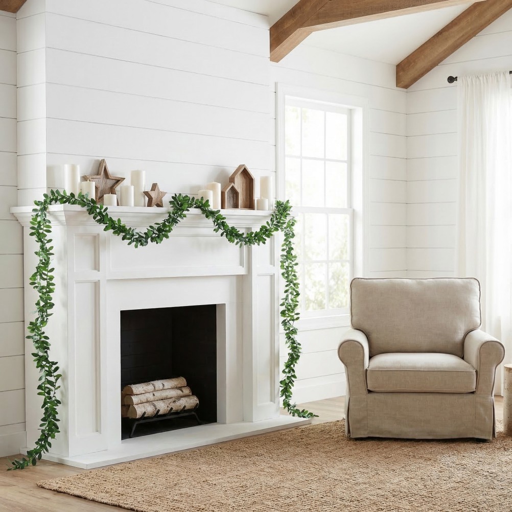 Natural Look Green Leaves Vine Garland for Floral Headbands and Event Decorating
