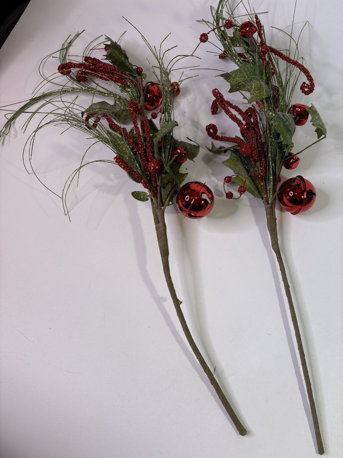 Nordstroms Christmas Holiday Picks 30″L Red & Green Set of 2