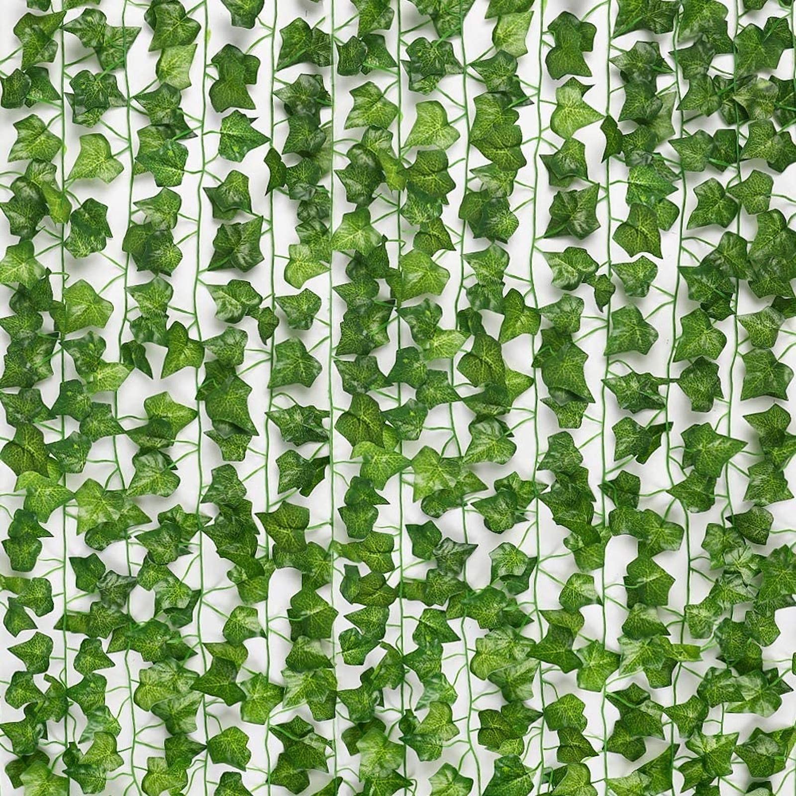 24pcs Fake Leaves Artificial Ivy Garland Greenery Vines for Bedroom Decor Aes…