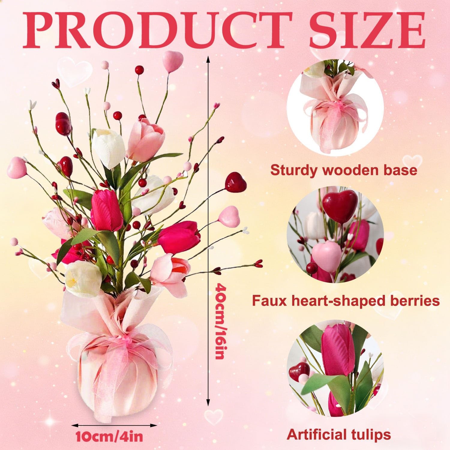 Table Centerpiece Decor, Artificial Tulips Flowers, Center Table Flower Decor…