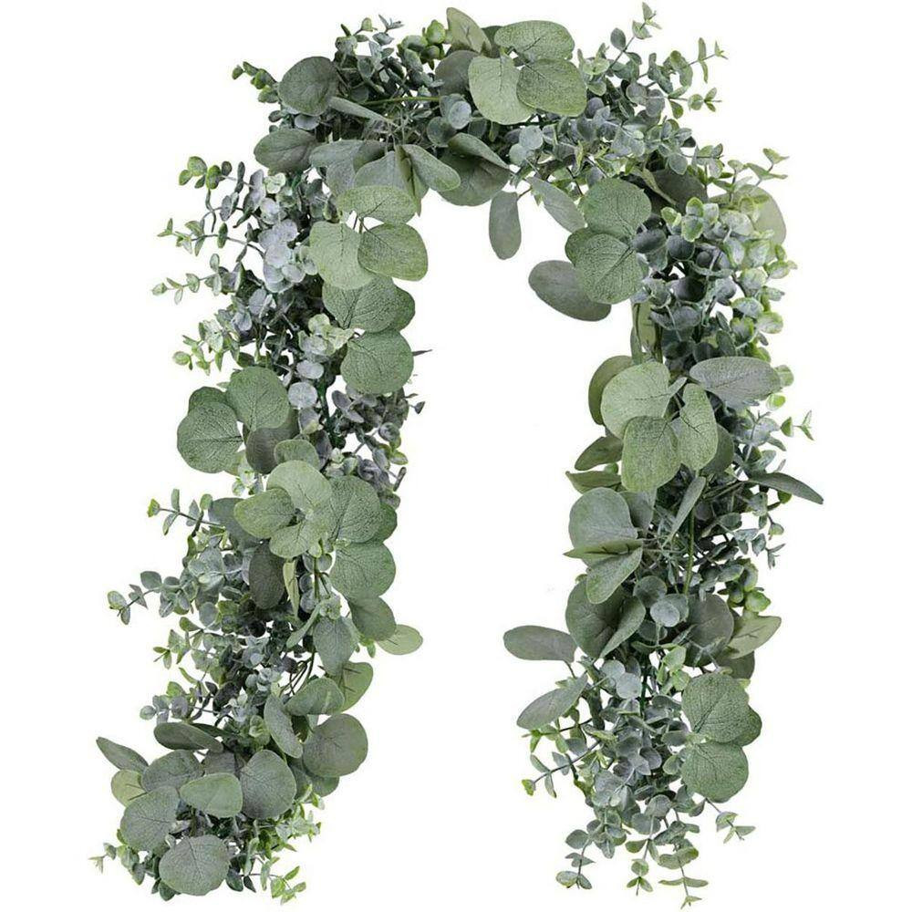 5.9 Ft. Green Artificial Silver Dollar Eucalyptus Garland
