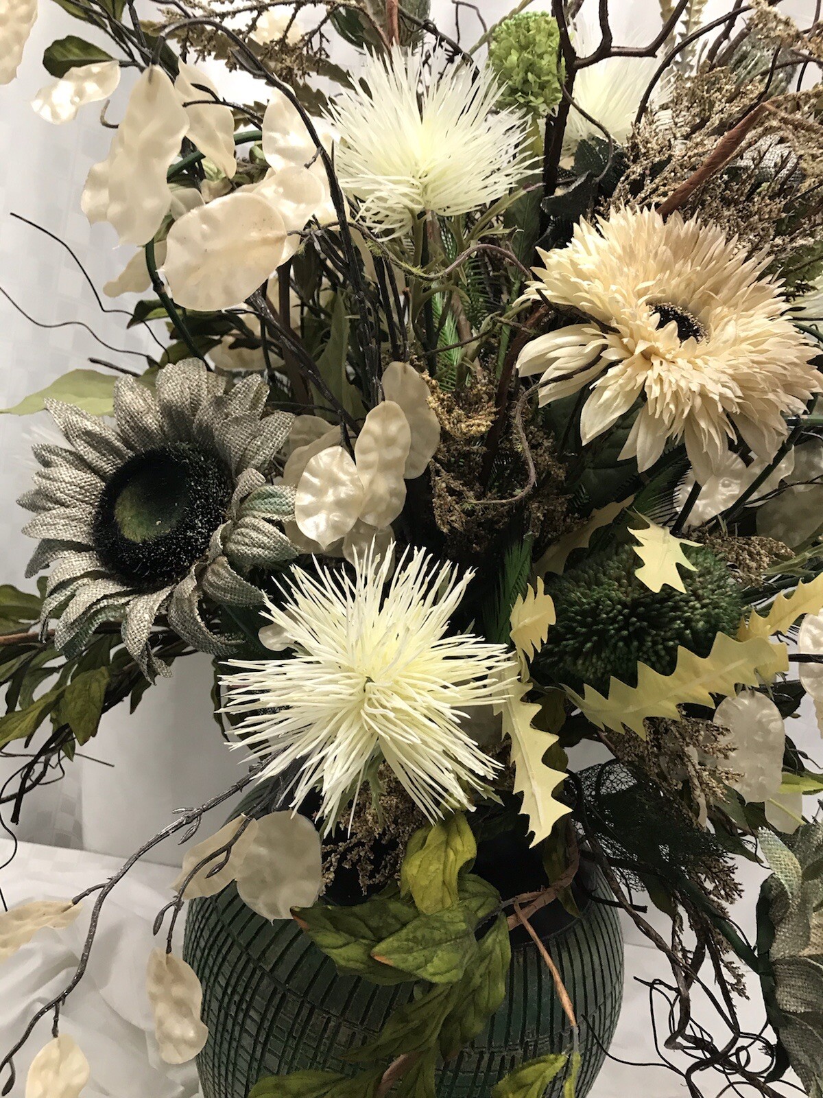 floral arrangement artificial flowers with vase- Large Floor Arrangement.
