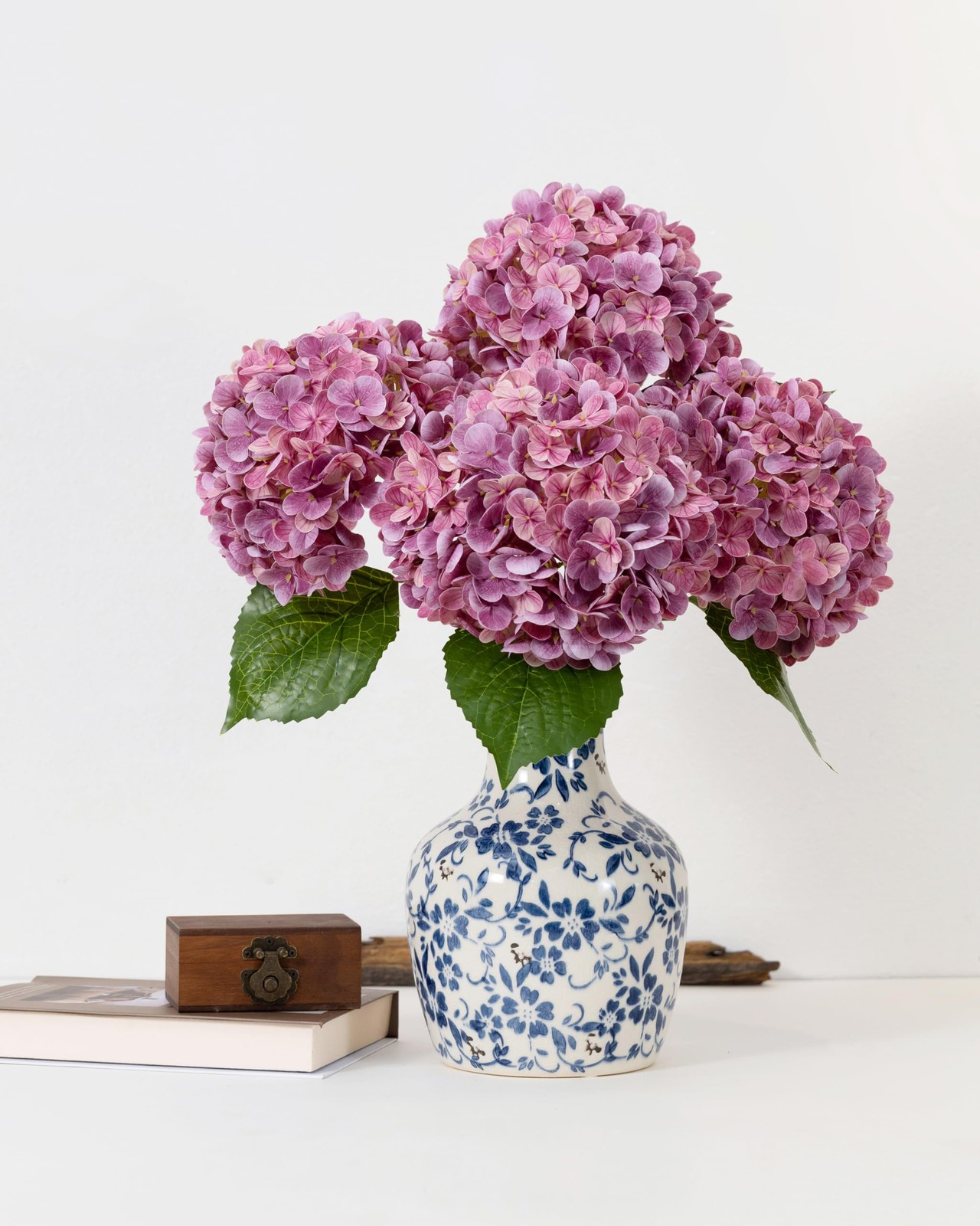 3Pcs Large Hydrangea Artificial Flowers,20 inch Latex Touch Hydrangeas with L…