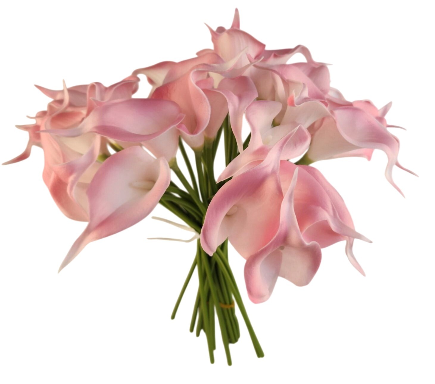 Blush Pink Faux Calla Lily Stems 15 Inch Wedding Artificial Flowers Spring Event