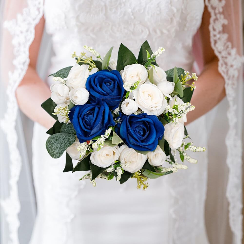 Eforcase Wedding Rose Bouquet Bridesmaid Flower Bouquets, Artificial Flower R…