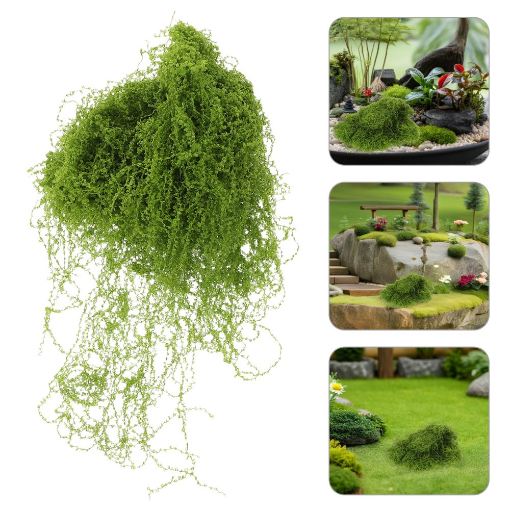 1 Pack Fake Moss Green Artificial Faux Moss Decor for Crafts Potted Plants