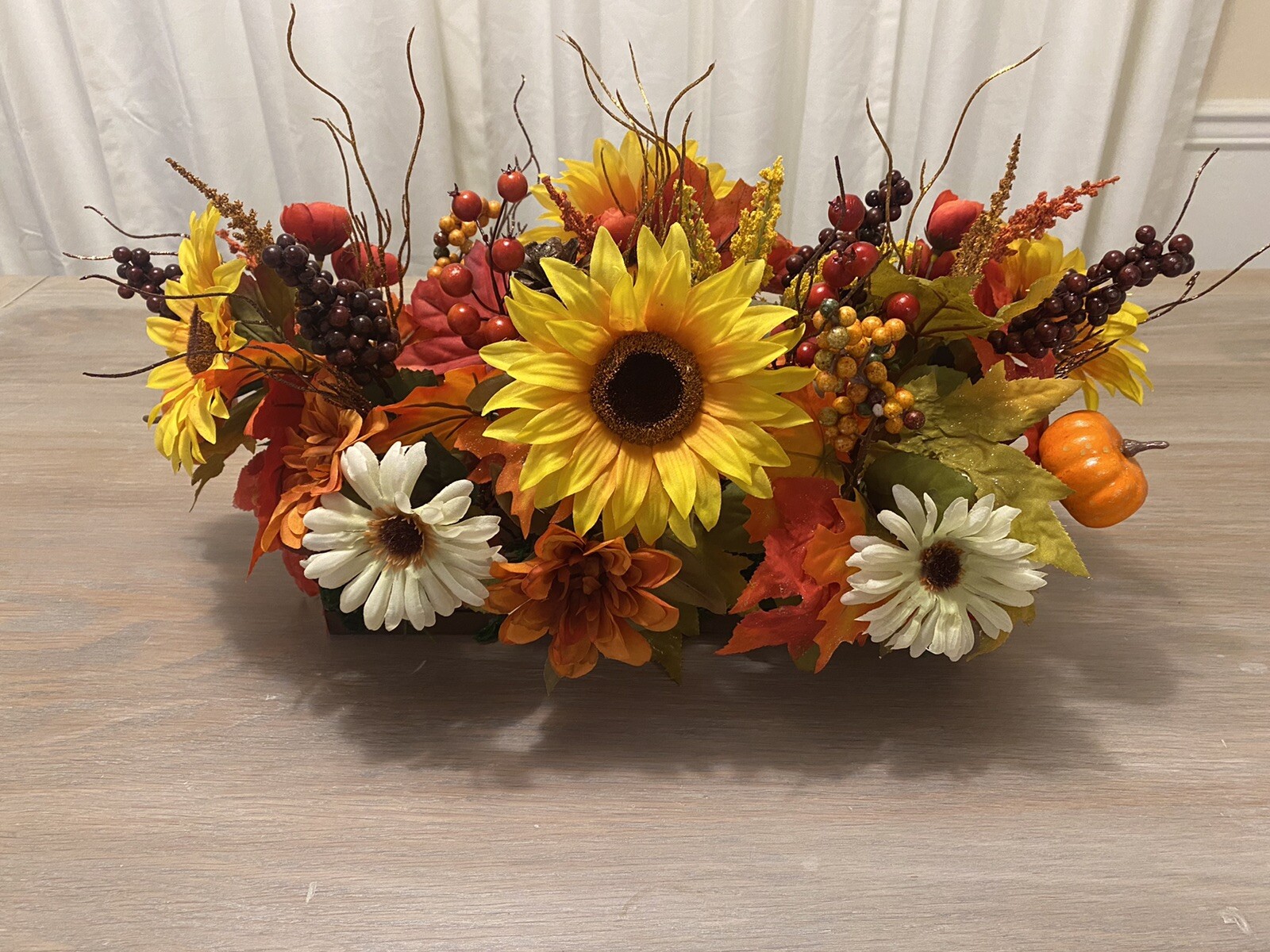 Fall Floral Centerpiece. Sunflower Floral Centerpiece. HALLOWEEN SALE!!!!