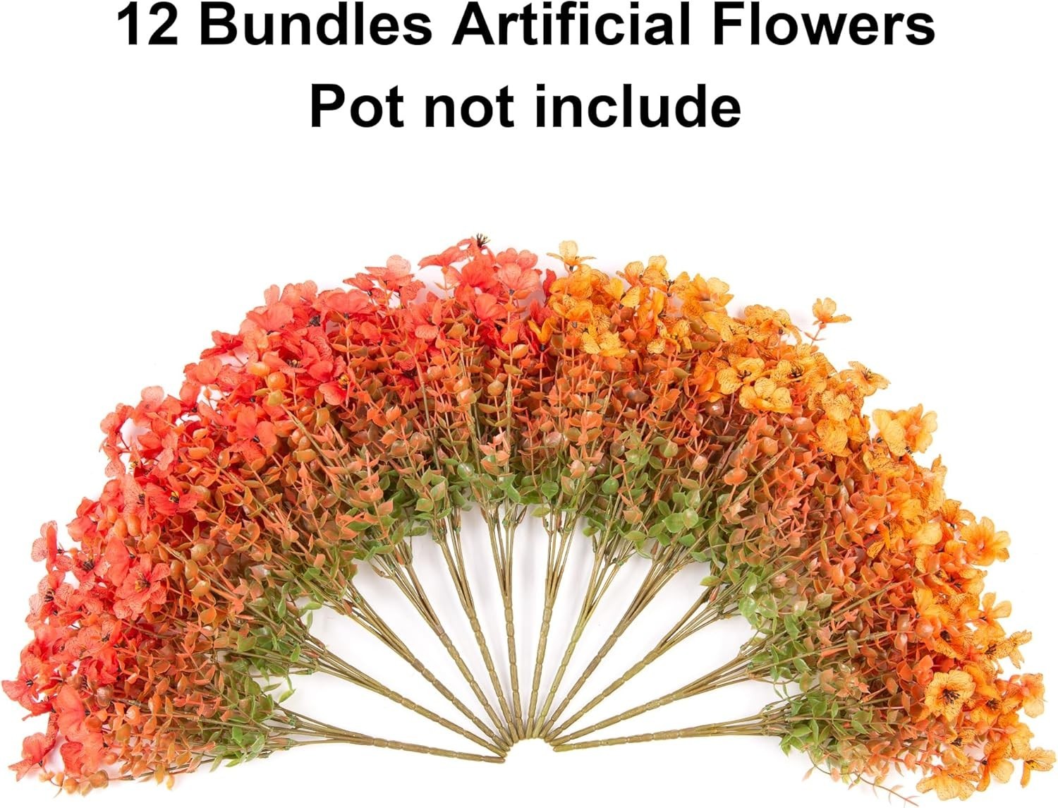 12 Bundles of Realistic Artificial Daisy Flowers with Eucalyptus for Fall Decor