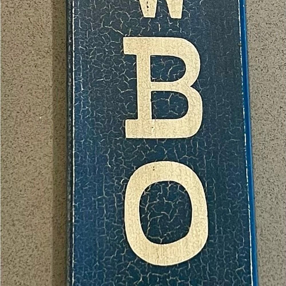 Blue And Gray Cowboys Wall Sign. 24″X3″