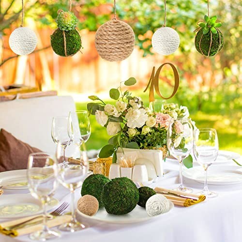 Decorative Balls 36 Pack Twine Moss 4 Sizes Vase Filler Centerpiece Wedding