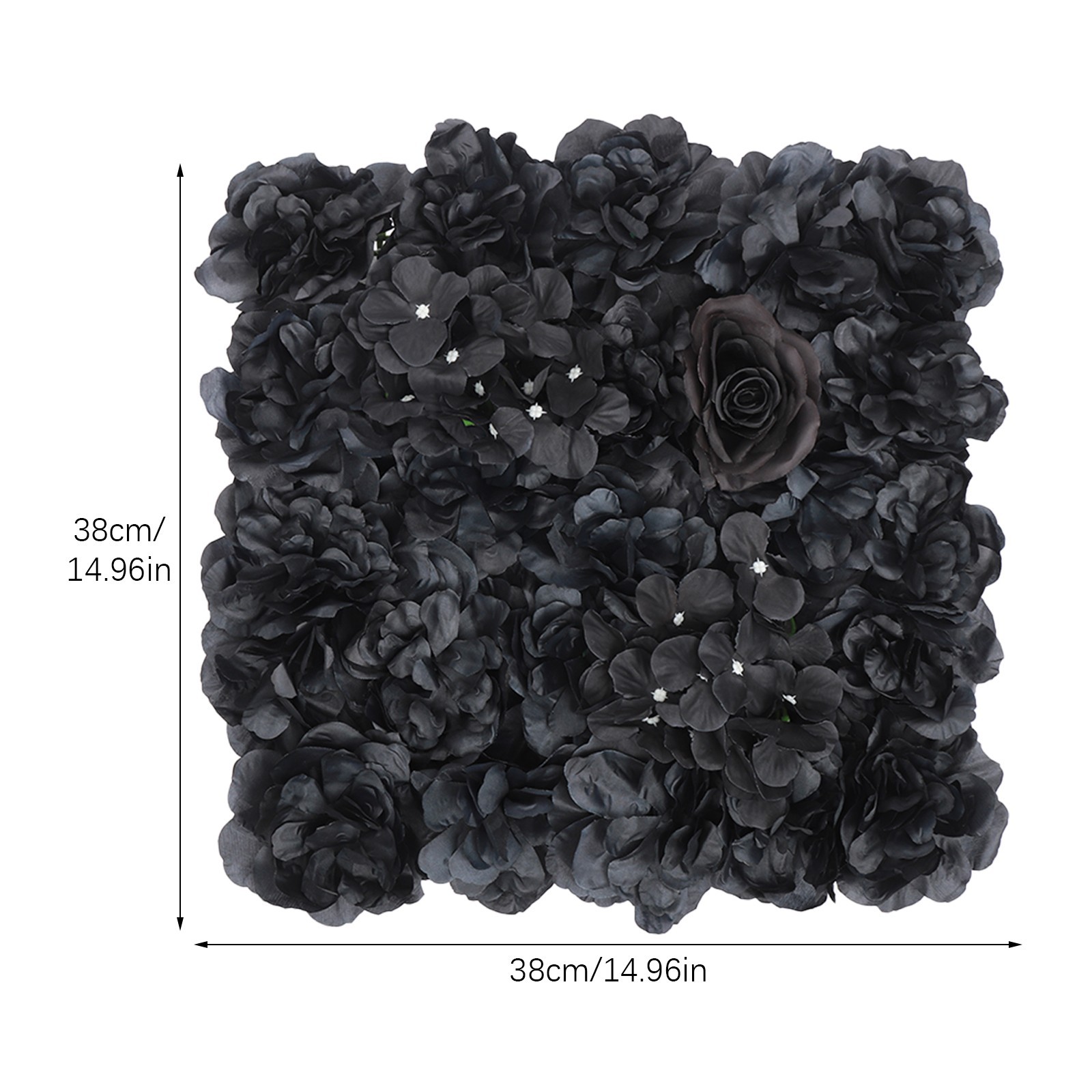 12Pcs Flowers Wall Panels Artificial Backdrop Hydrangeas Dahlias Roses Panels