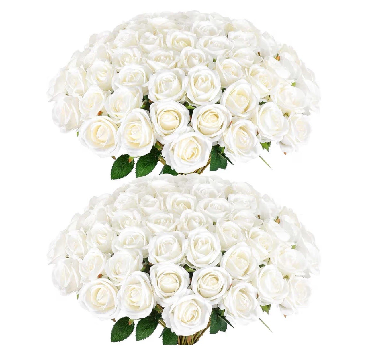 60 Pcs Artificial Roses Bulk Velvet Silk White Roses White Roses for Wedding …