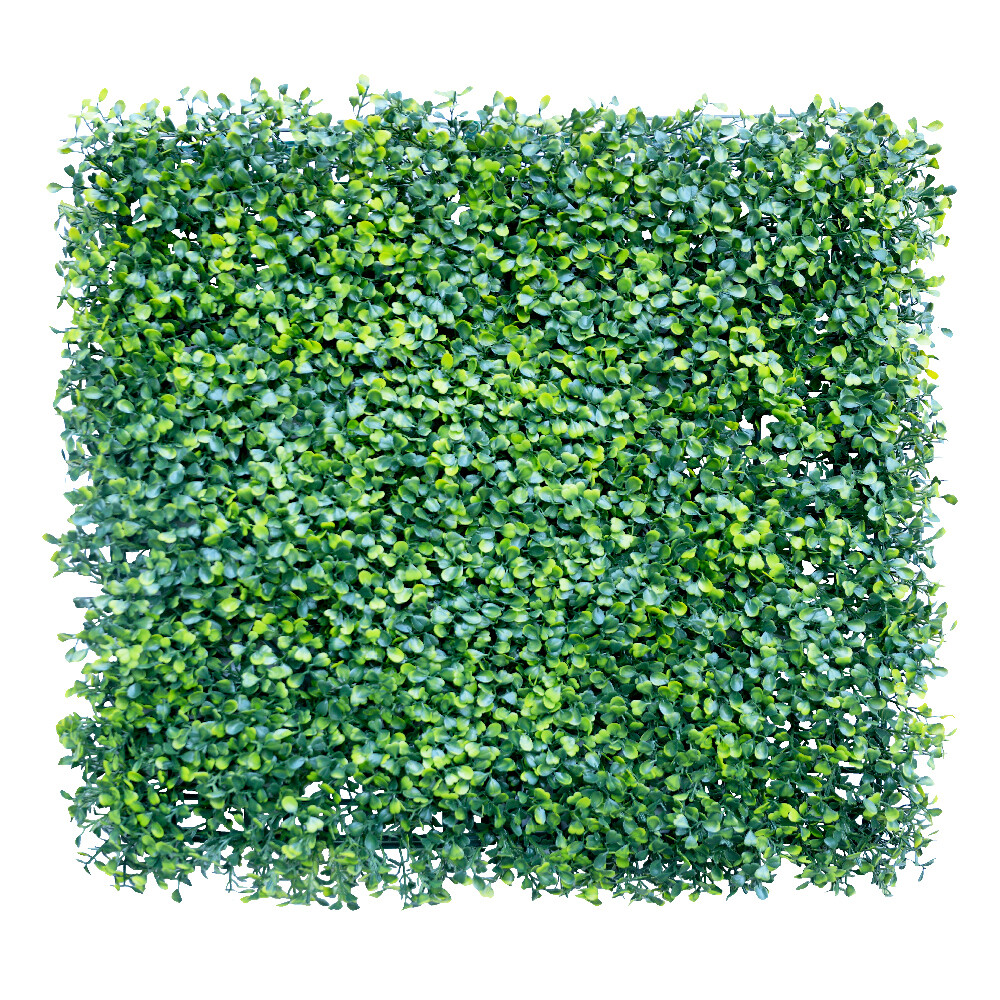 20″ Artificial Milan Leaves Mat Faux Fence Panel Wall Decor Grass Plant Hedge