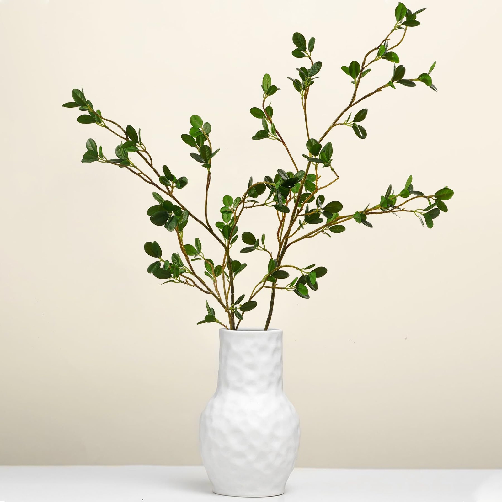 32” Faux Green Leaf Branch