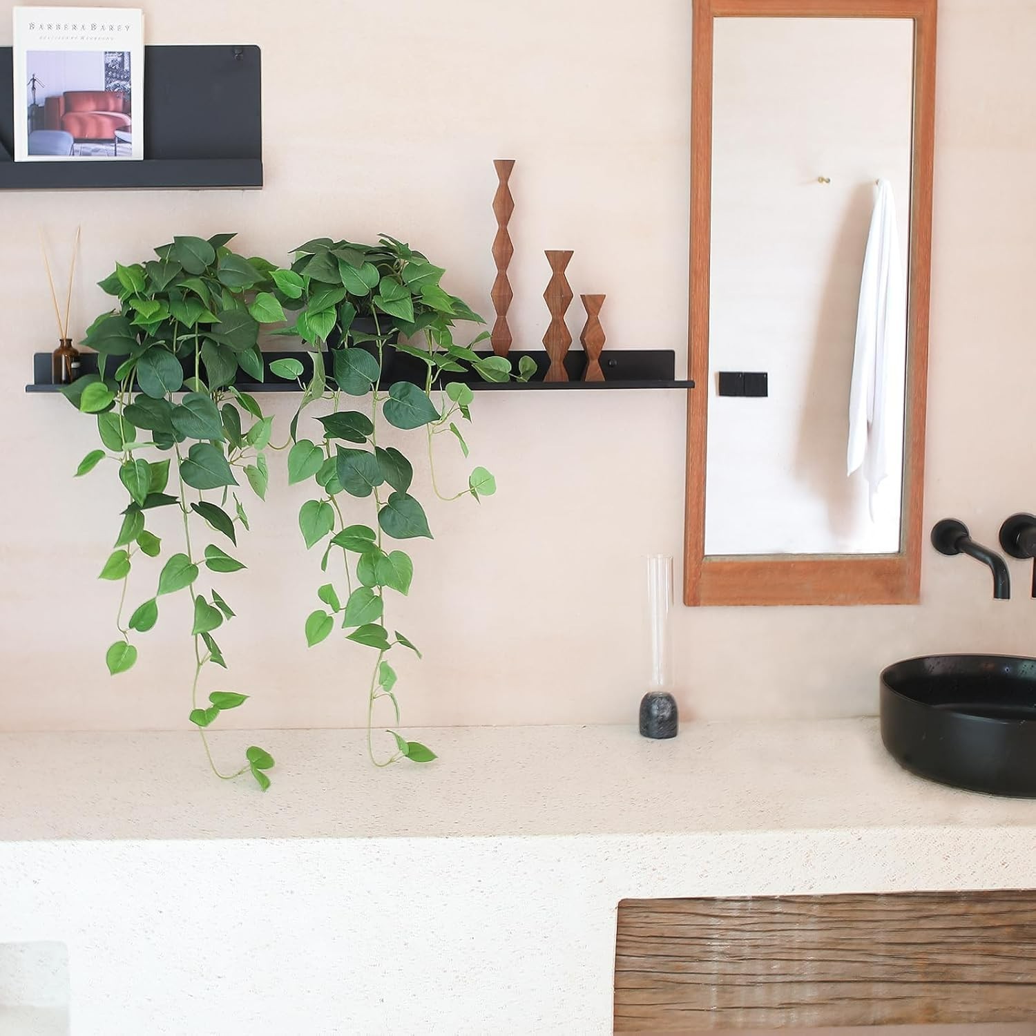 Lush 33-Inch Faux Ivy Vines – Low Maintenance Hanging Plants for Home & Office