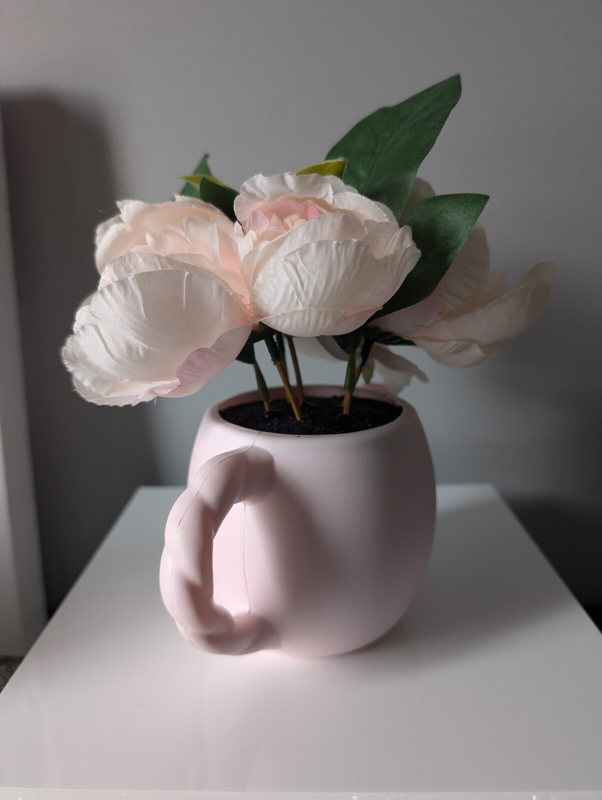 Target Bullseye Valentines Pink Teapot Faux Fower Arrangement Tabletop Decor