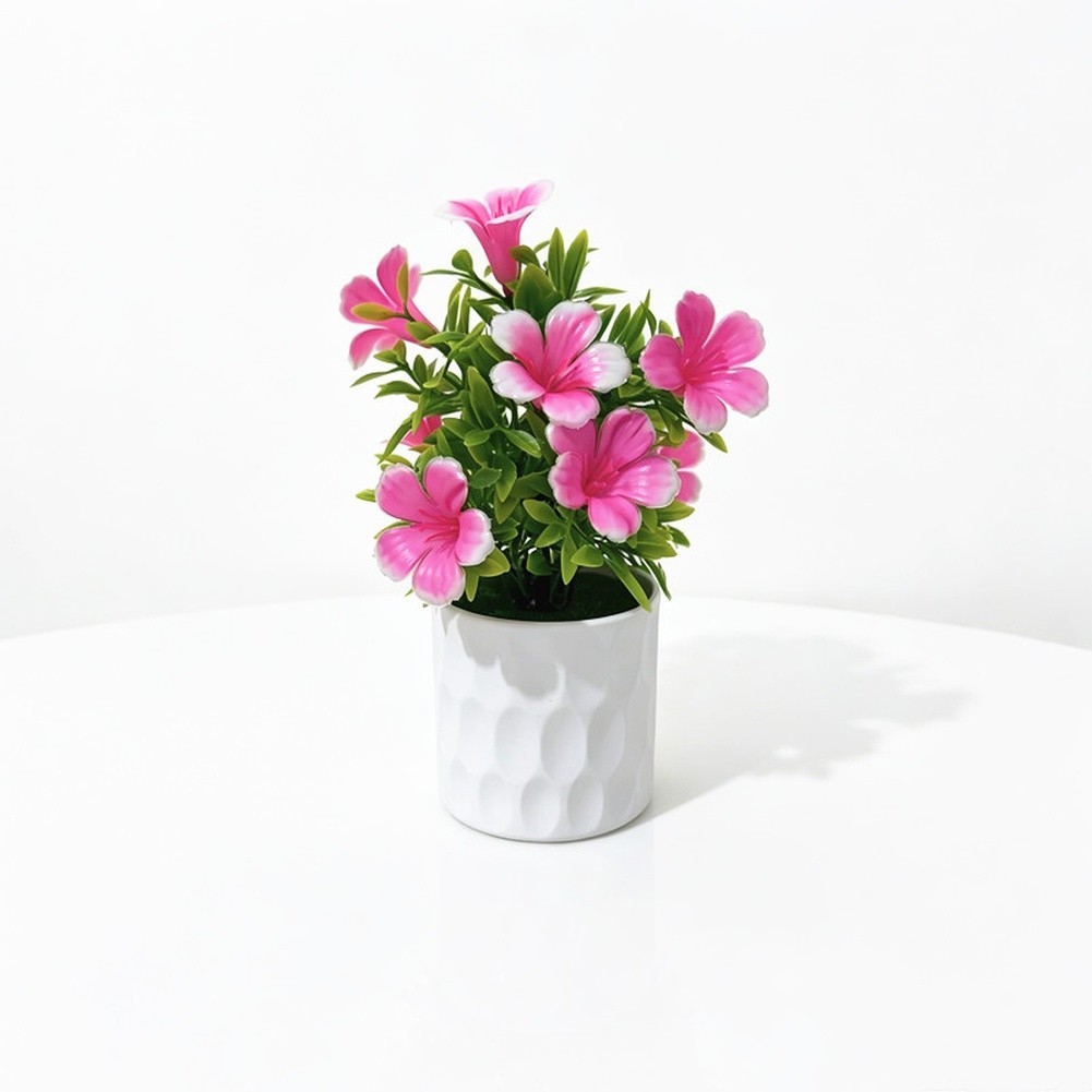 9-Stem Artificial for lily Flower Arrangement in White f Living Room or Cafe