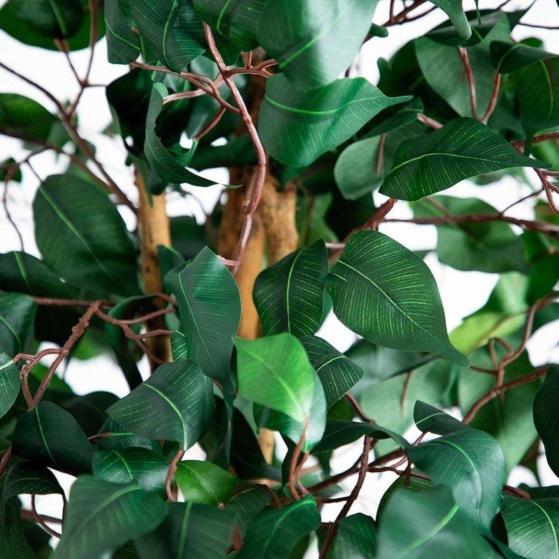 Lifelike Ficus Artificial Tree Maintenance Free Indoor Decor Versatile Accent US