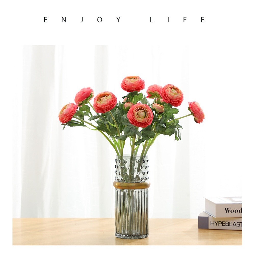 Silk Peony Artificial Flower with Flexible Stem for Custom Arrangement 52x10cm