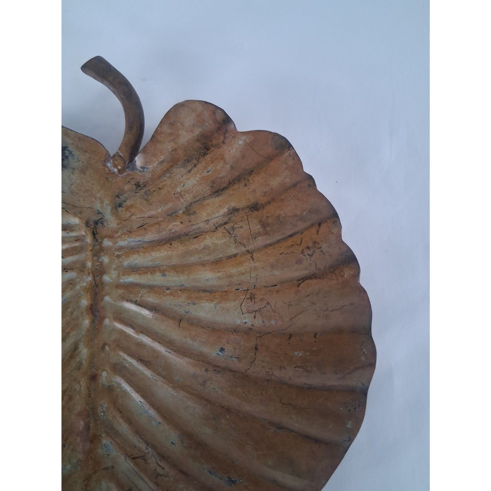 Vintage Metal Leaf Wall Decor Rustic Botanical Hanging Plaque Brown 11″ x 12″