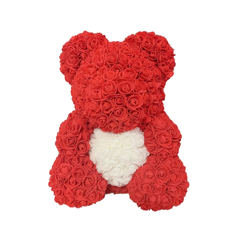 Wedding Rose Teddy Bear With Box For Women Valentines Girlfriend Gift