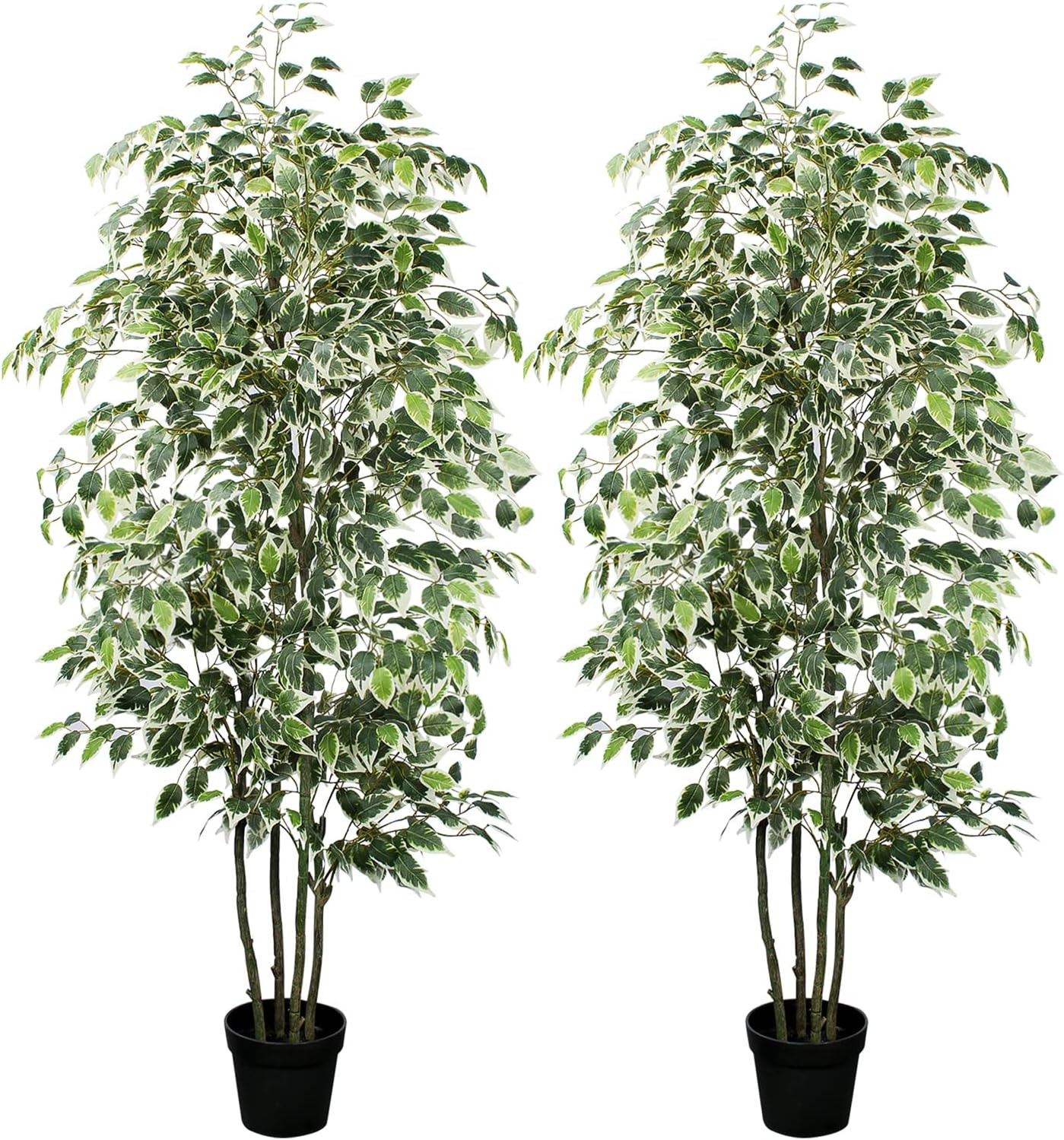 6Ft Artificial Ficus Tree – Lifelike Silk Plant for Home & Garden Decor