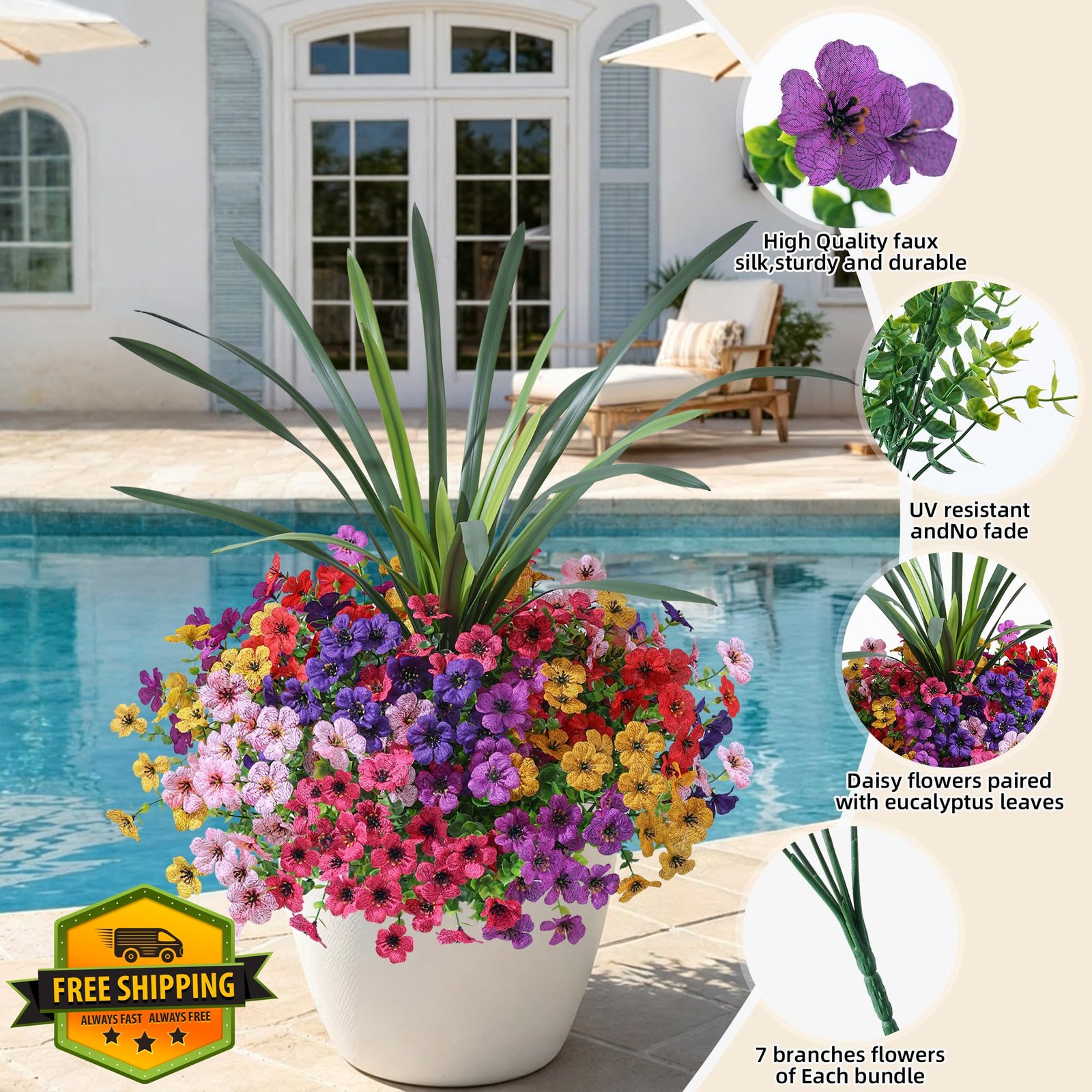 INSPRING 6 Multicolor Flowers 12 Bundles
