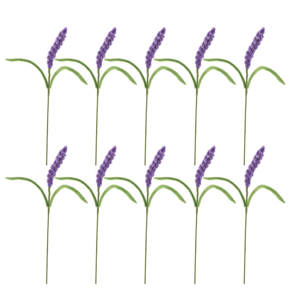 10Pcs Reusable Simulation Lavender Flower Bundles Purple for Party Centerpieces