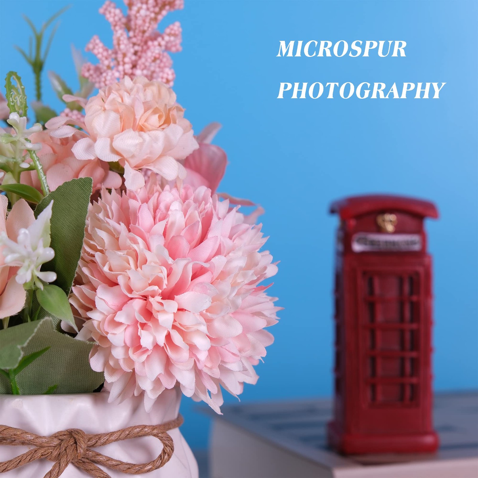 Artificial Potted Flower Pink Desktop Decoration Indoor for Home and Office