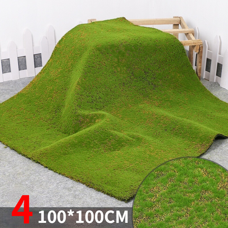 Artificial Moss Grass Turf Wall Green Plants Lawn Garden Landscape Decor Modern