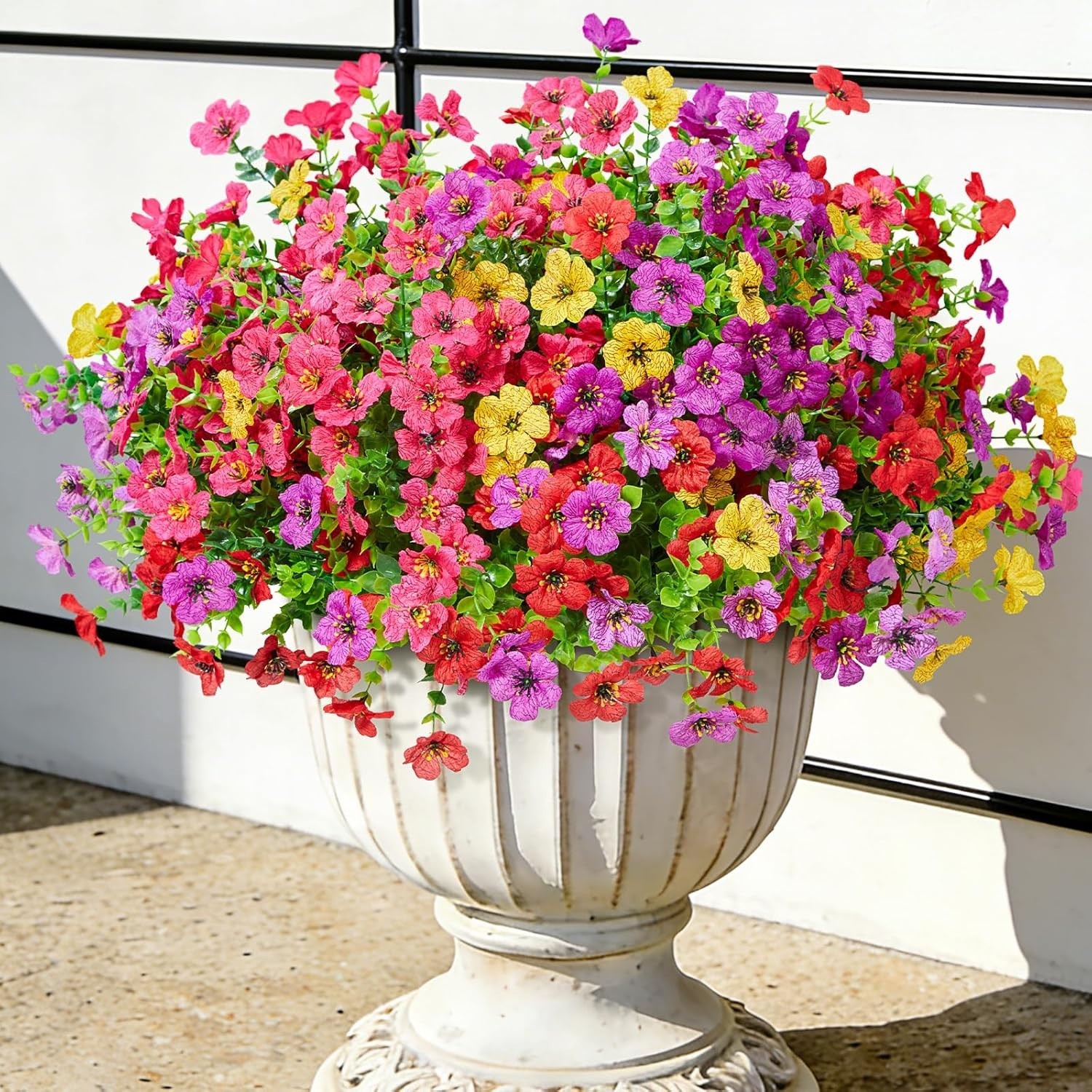 Realistic Silk Daisy Flower Bunches – 12 Count for Indoor and Outdoor Use