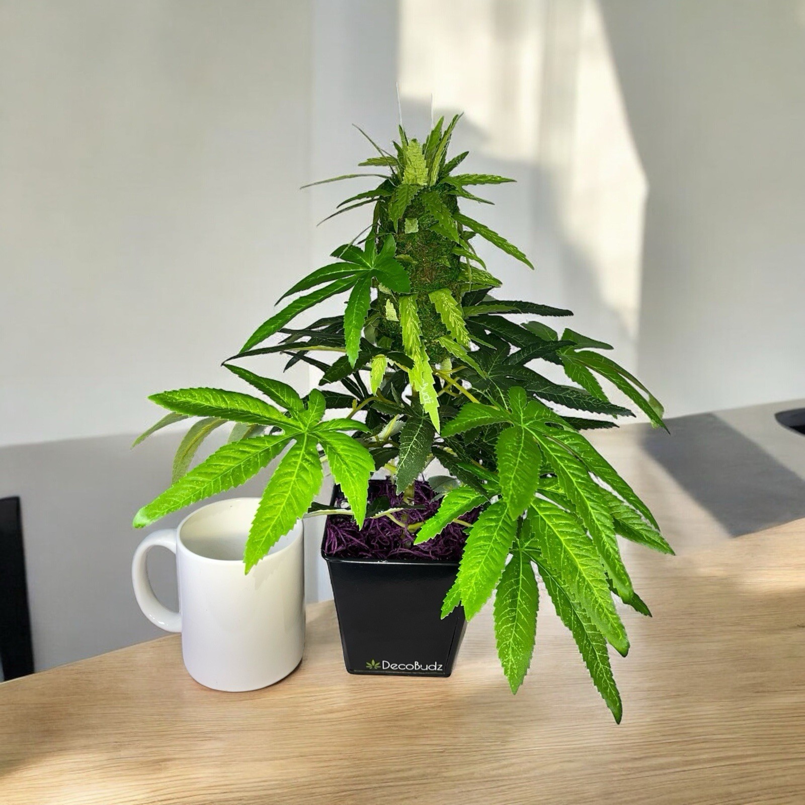 Realistic Faux Hemp Plant Decorative Artificial Greenery Home Office Display