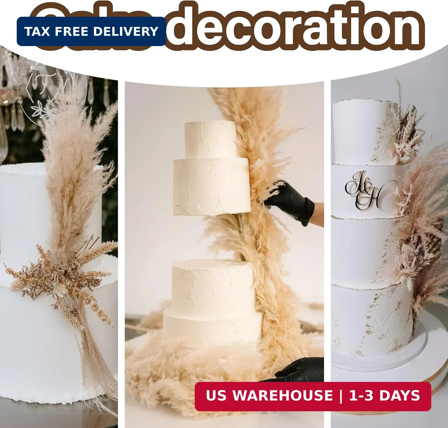 40 PCS Tall Pampas Grass for Floor Vase – 17″ Natural Fluffy Dried Pampas Grass
