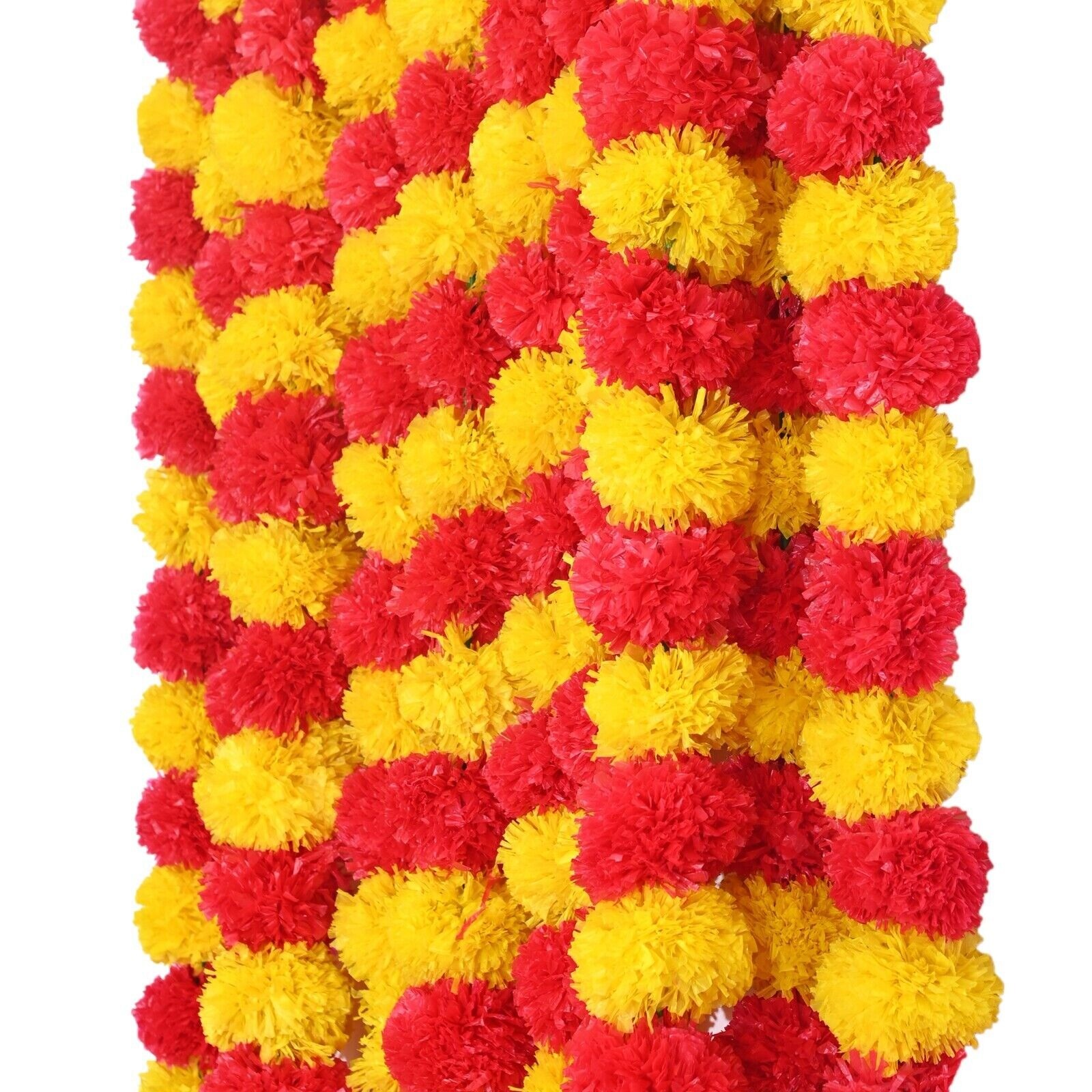Wholesale Indian Mix Color Marigold Flower Mehndi Decoration Artificial Garlands