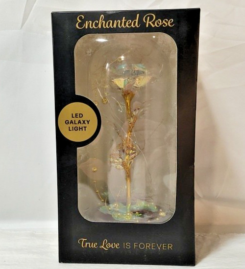 Galaxy Artificial Rose, Forever Enchanted Flowers with Colorful LED Light in