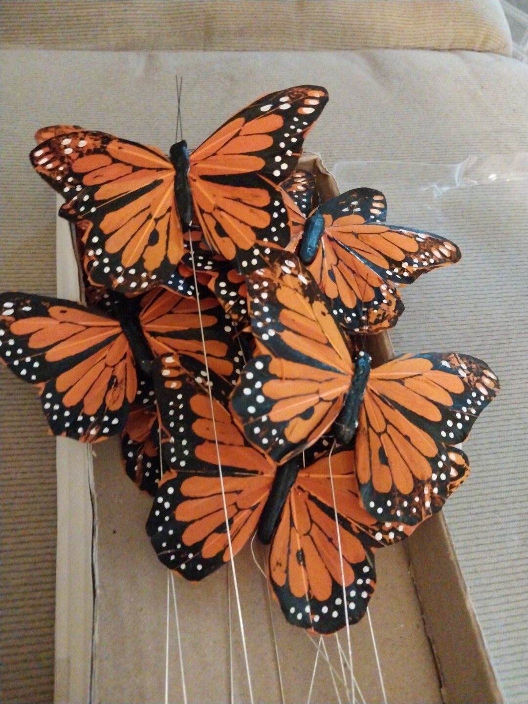 12 Assorted Butterflies With Stems