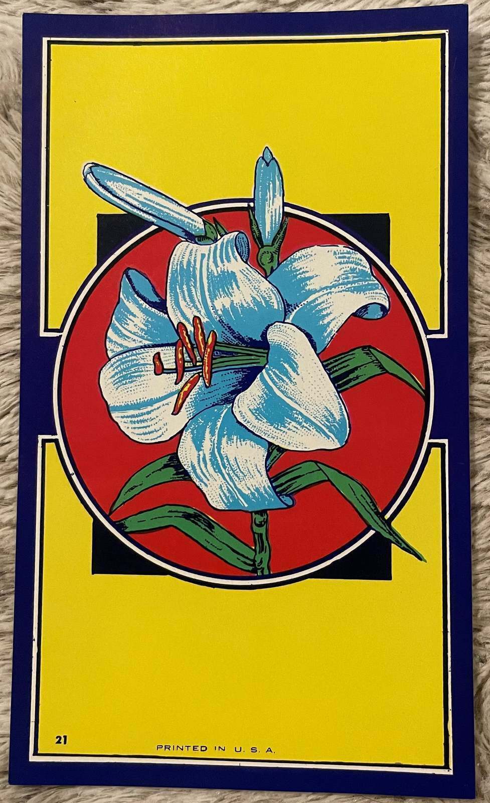 Antique Vintage Lily Flower Broom Label 1910s – 1940s Memorabilia