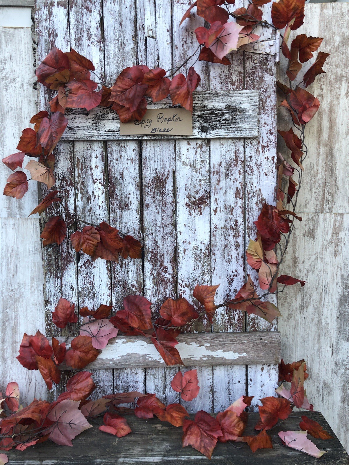 Spicy Pumpkin Fall Leaf Garland 15 FT Autumn Artificial LARGE Fall Leaves