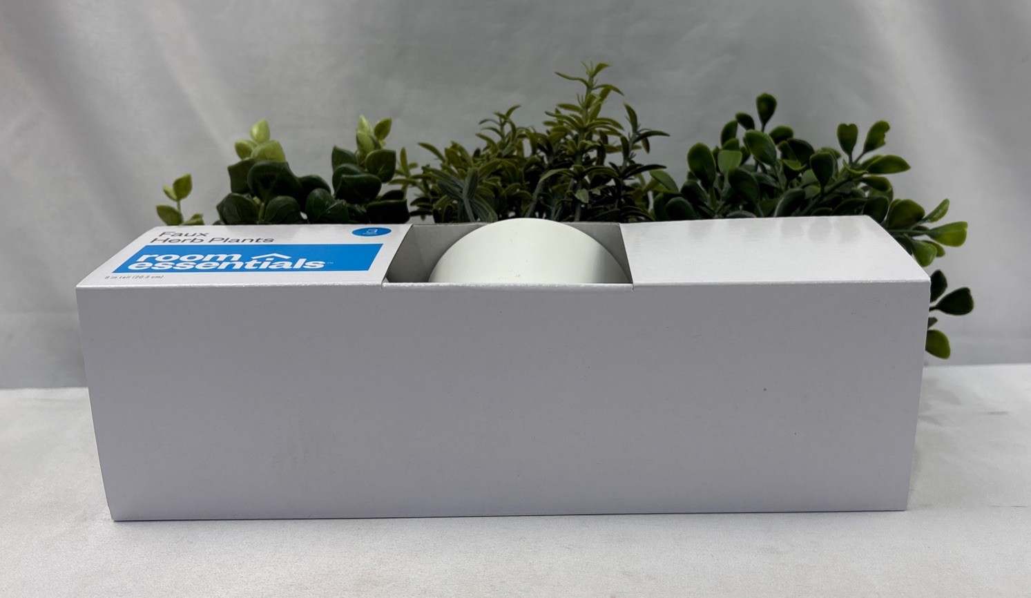 Room Essentials Three Herb Artificial Plants in White Pots. New