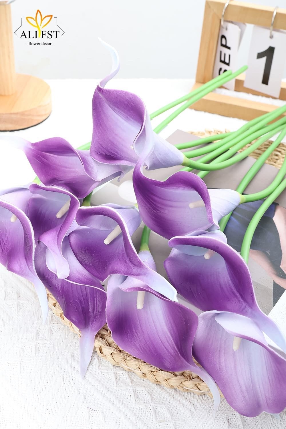 30 Pack Real Touch PU Latex Artificial Calla Lily Flowers