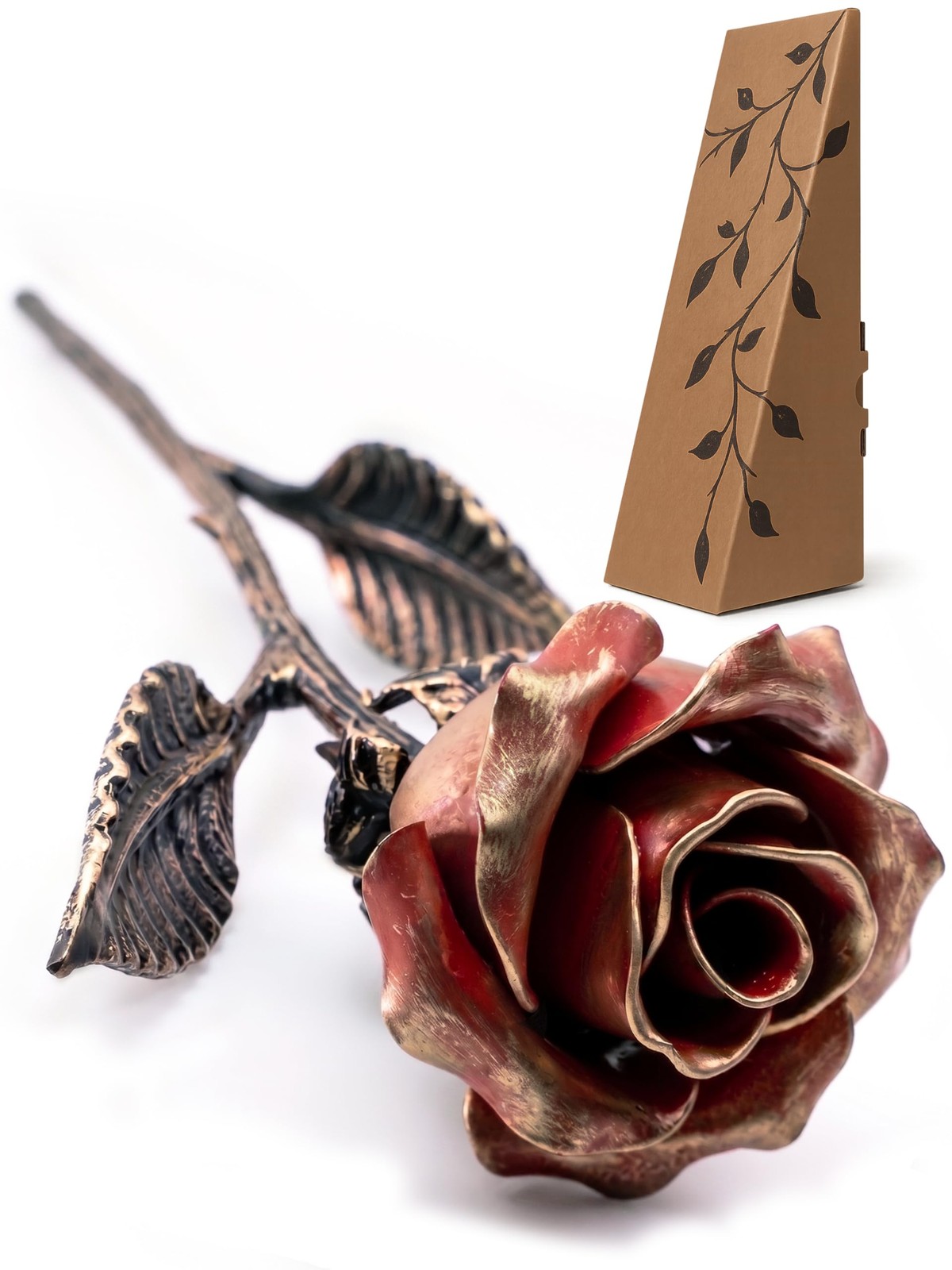 Hand Forged Wrought Iron Rose – Romantic Metal Gift of Everlasting Love – 6th…