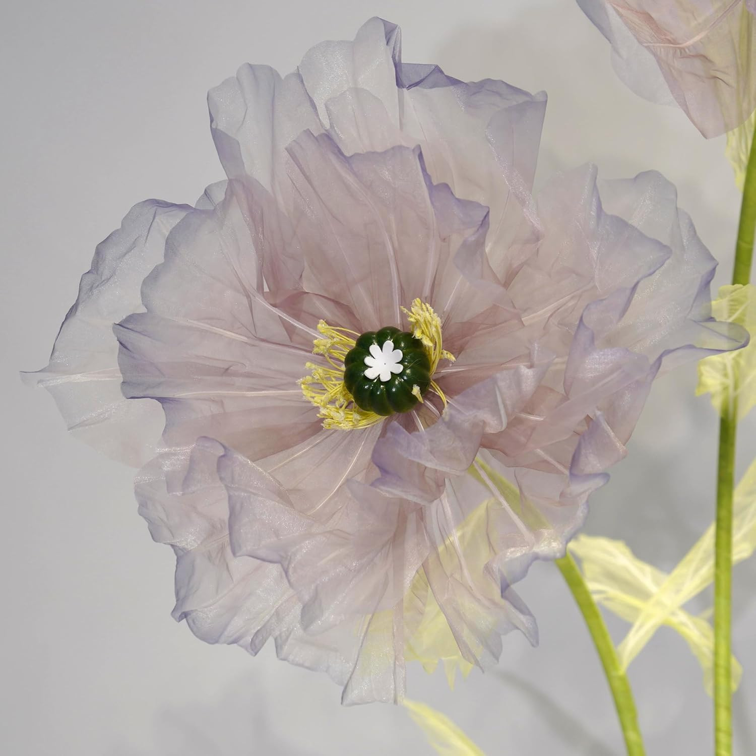 Elegant Silk Faux Flowers – Tall Purple-Blue Stems for Home & Event Decor