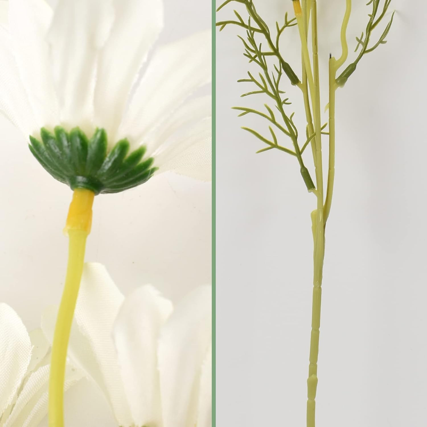 Artificial Daisy Flowers 6 Bundles 21” Faux Silk Daisy Flowers with Stems for Ho