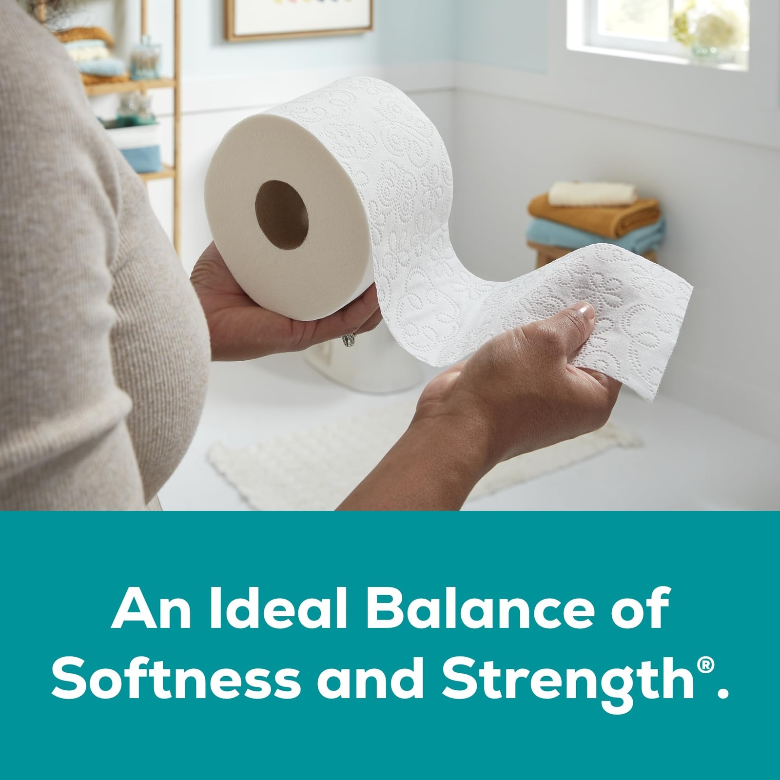 Toilet Paper, 4 Mega Rolls = 16 320 Sheet (Pack of 4), White