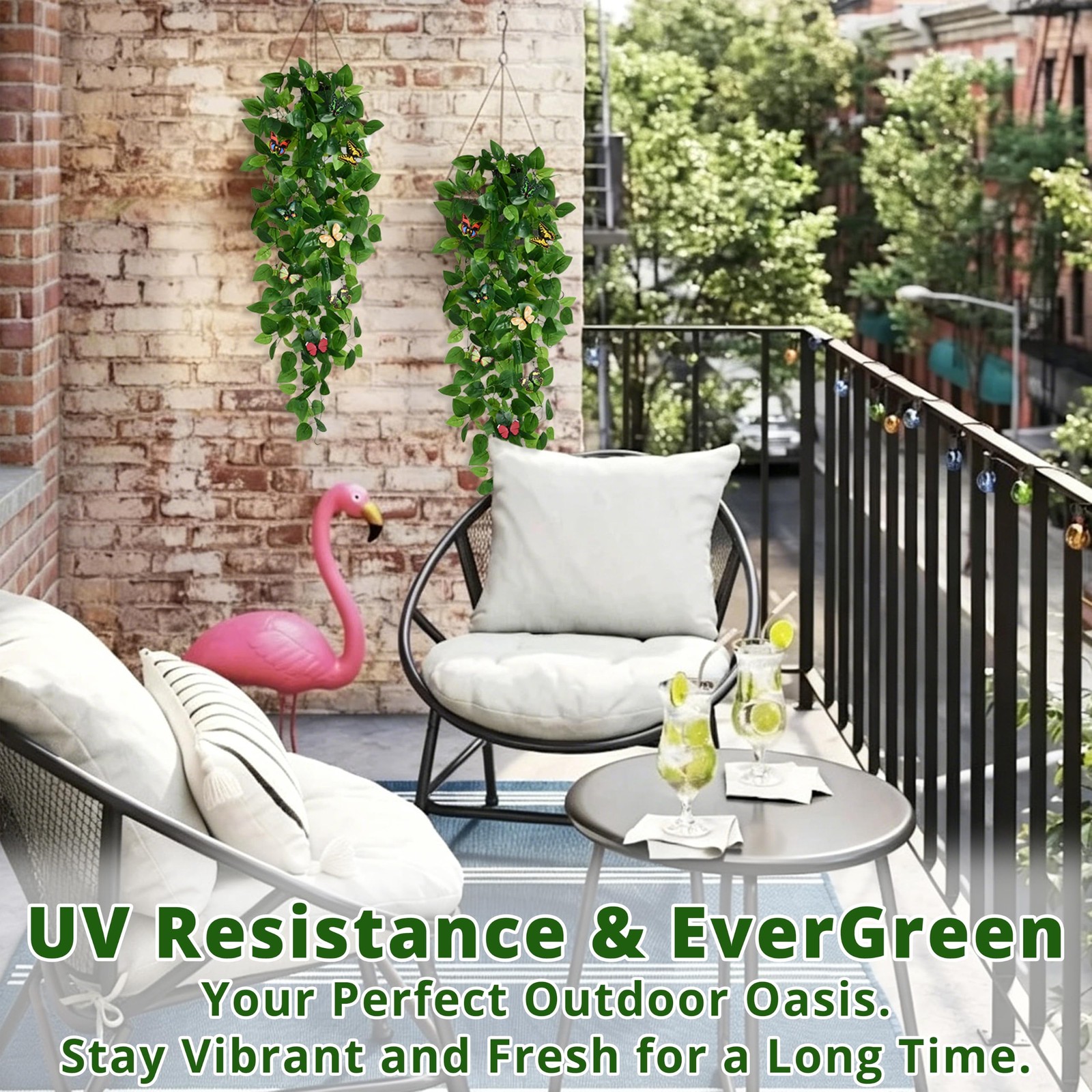 Fake Hanging Plants, 2pcs Artificial Pothos Vines Faux Plants Greenery for Wa…